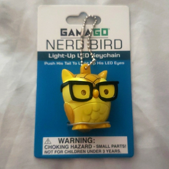Lot of 10 NERD BIRD LIGHT UP LED KEYCHAIN - Picture 3 of 7